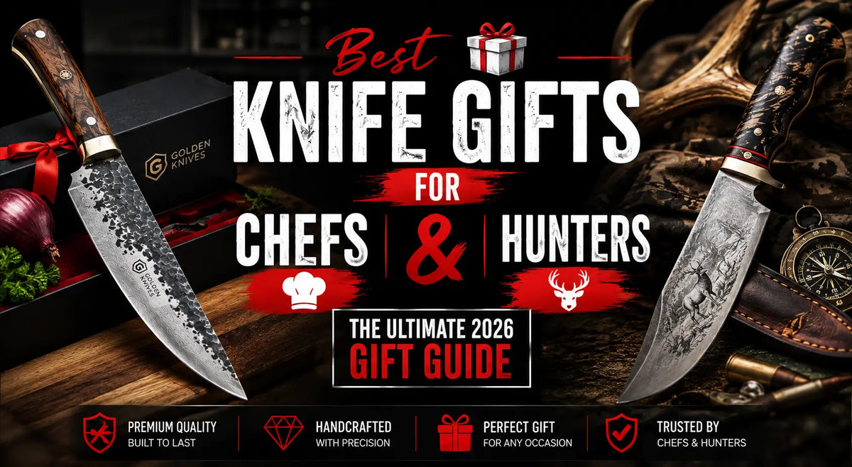 Best knife gifts for chefs and hunters featuring premium handmade chef and hunting knives