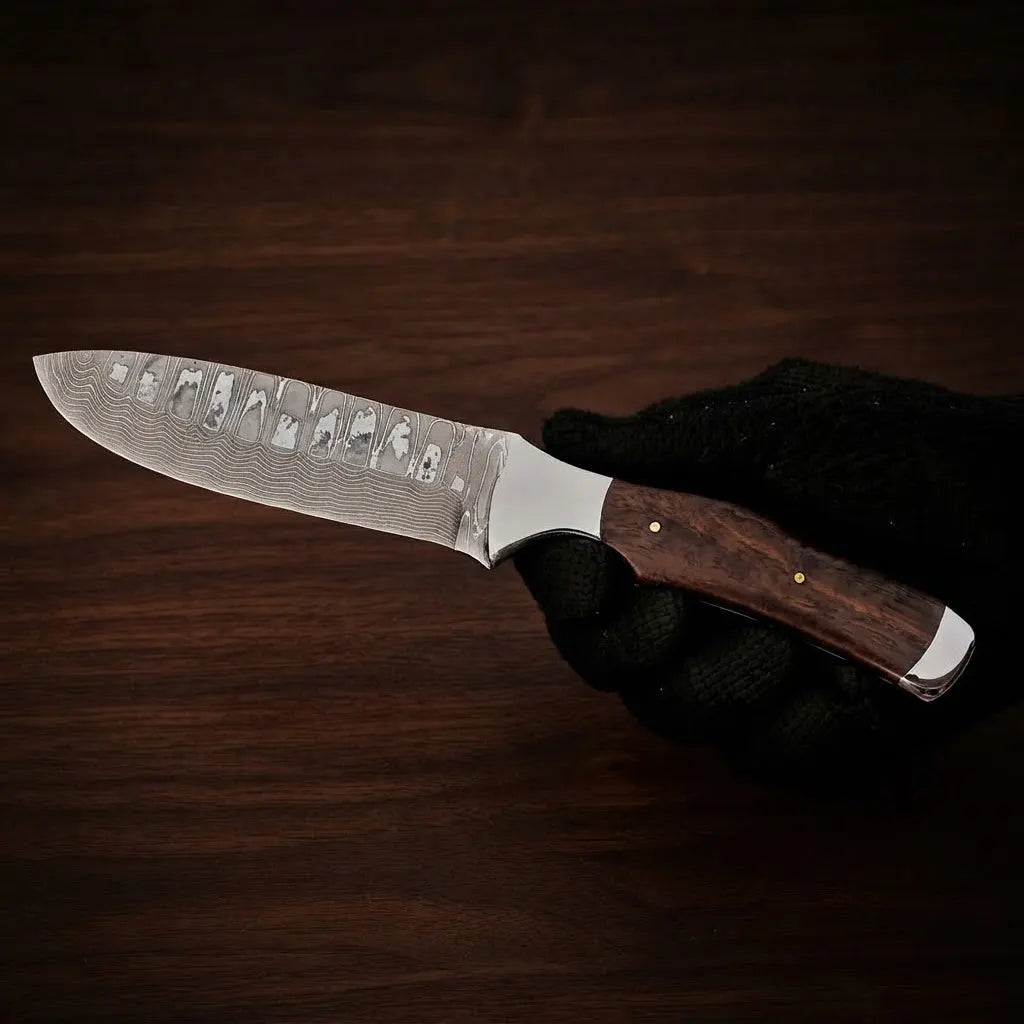 Hunting Bushcraft Knife - VG10 Stainless Damascus Steel Blade