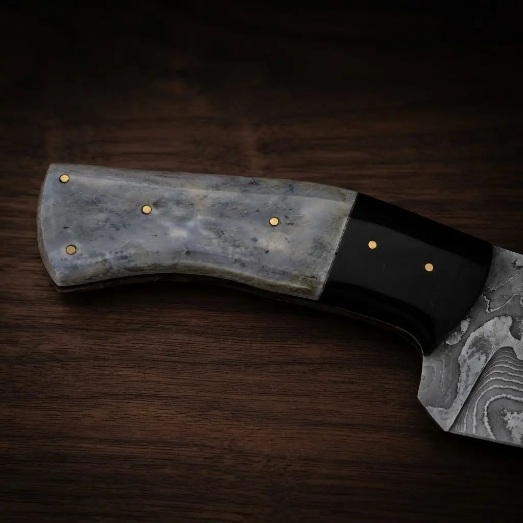 Damascus Kukri Bowie Knife