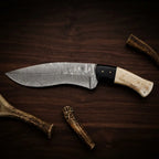 Damascus Kukri Bowie Knife