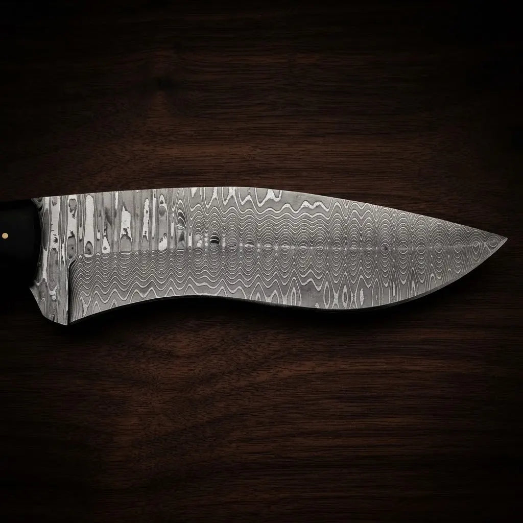 Damascus Kukri Bowie Knife