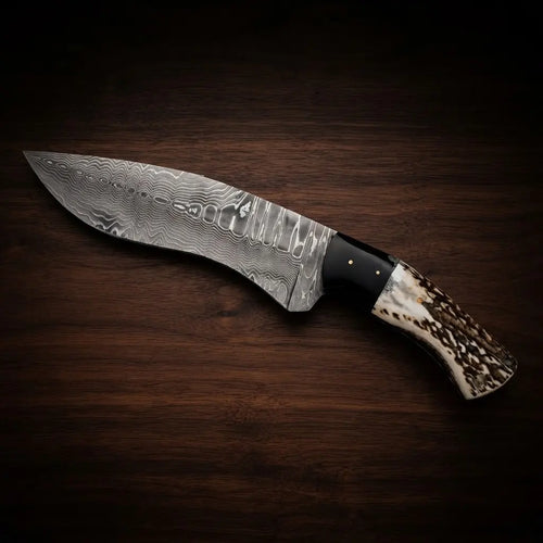 Damascus Kukri Bowie Knife