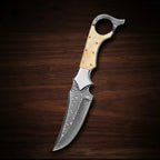Custom Ringtail Hunting Knife – Stainless Damascus Blade
