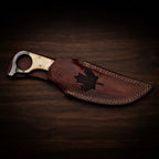 Custom Ringtail Hunting Knife – Stainless Damascus Blade