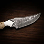 Custom Ringtail Hunting Knife – Stainless Damascus Blade